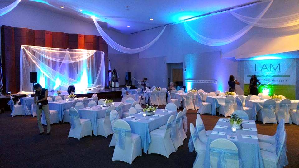 Decorated ballroom at a past I AM Encounter Gathering