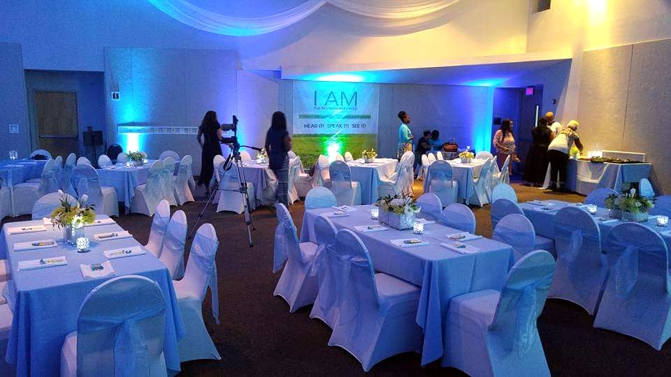 Ballroom with the I AM stage screen